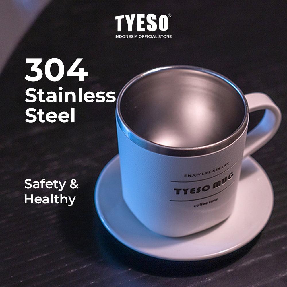 Tyeso Gelas Mug Stainless 300ml TS-8718 Coffee Cup Vacuum Insulated