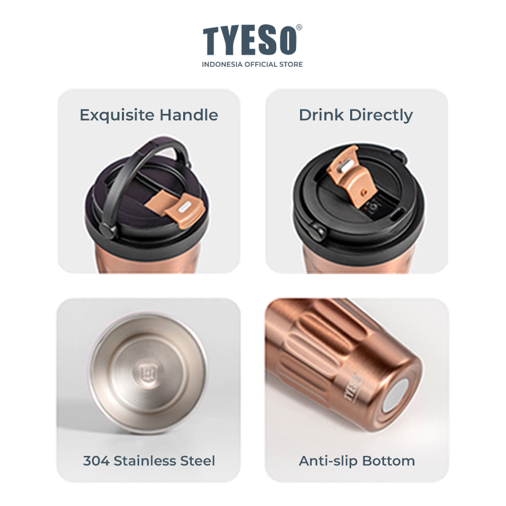 Tyeso Botol Minum Portable Shaker 400mL & 500ml Cup TS-8803/TS-8804 Vacuum Insulated