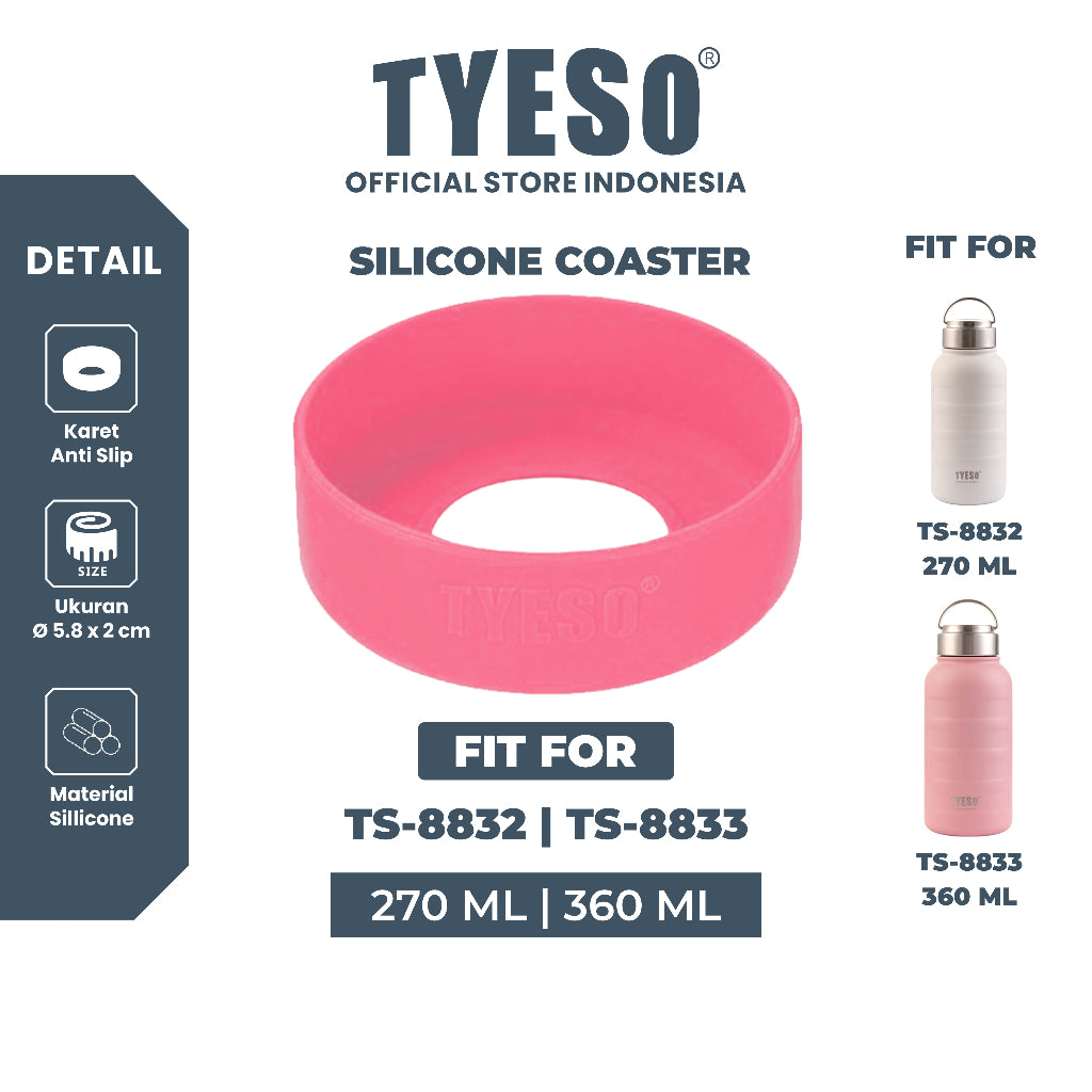 Tyeso Karet Anti Slip 270ml/360ml TS-8832/TS-8833 SIlicone Coaster TS-8107 Original Tyeso Resmi