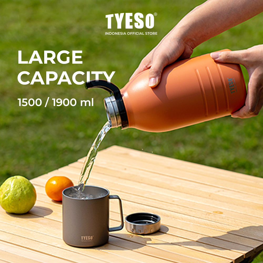 Tyeso Tumbler Kapasitas 1500mL TS-8818 Portable Sports Outdoor Thermos Cup Vacuum Insulated