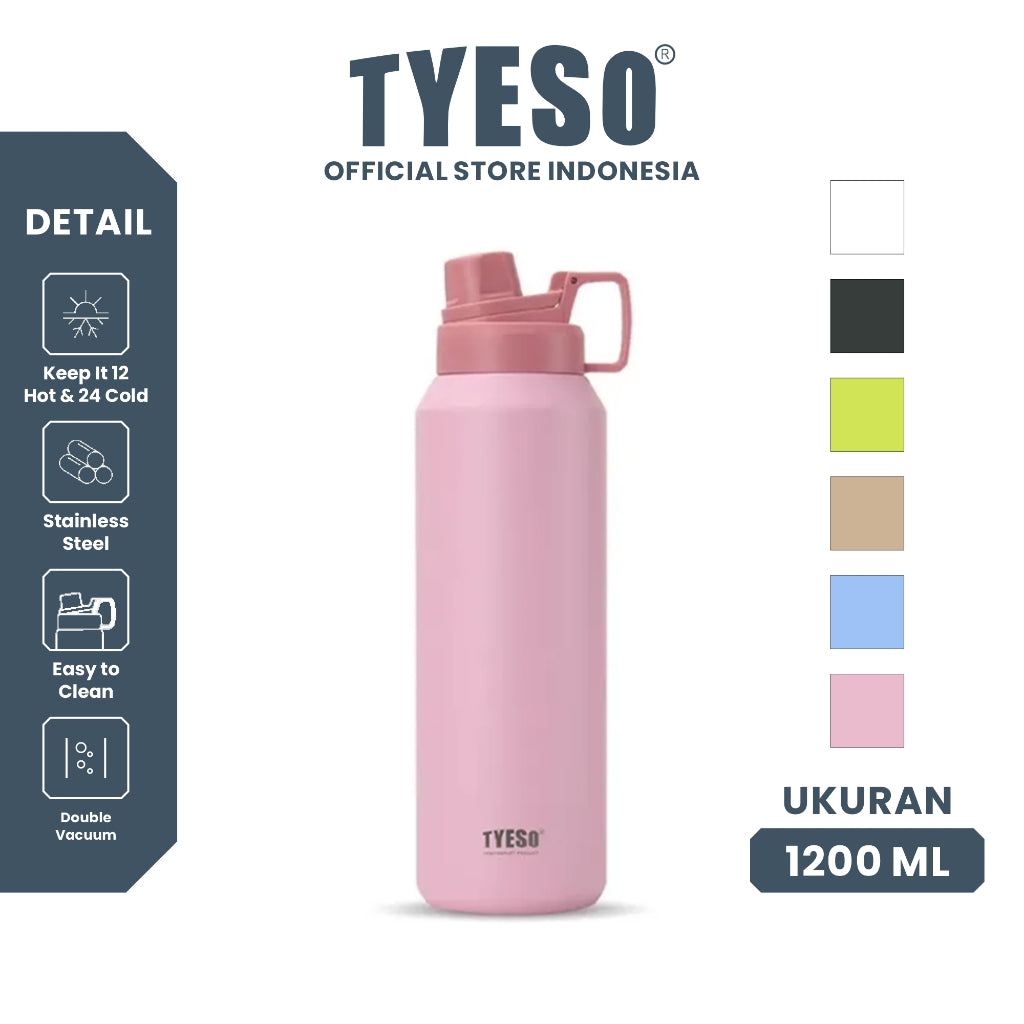 [ NEW PRODUCT ] Tyeso Tumbler Sport Portable 1200 ML TS-01011 Doff Vacuum Insulated With Handdle BPA FREE 40 Oz