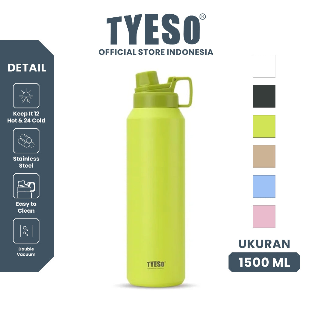 [ NEW PRODUCT ] Tyeso Tumbler Sport Portable 1500 ML TS-01012 Doff Vacuum Insulated With Handdle BPA FREE 50 Oz