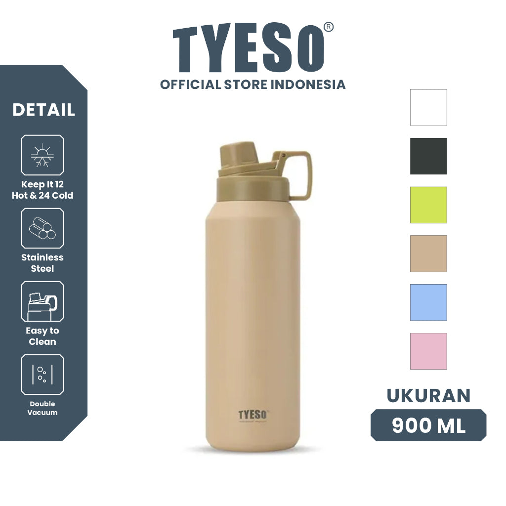 [ NEW PRODUCT ] Tyeso Tumbler Sport Portable 900 ML TS-01010 Doff Vacuum Insulated With Handdle BPA FREE 30 Oz