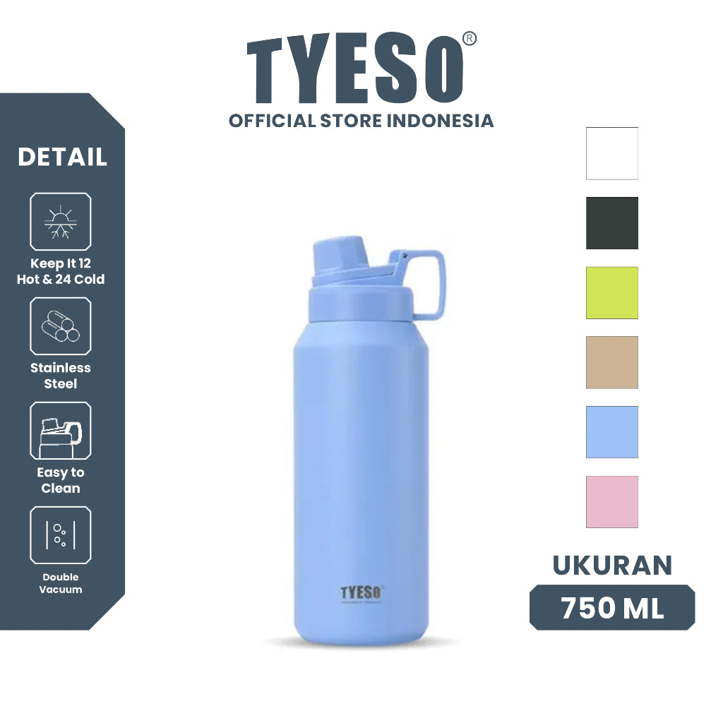 [ NEW PRODUCT ] Tyeso Tumbler Sport  Portable 750 ML TS-01009 Doff  Vacuum Insulated With Handdle BPA FREE 25 Oz
