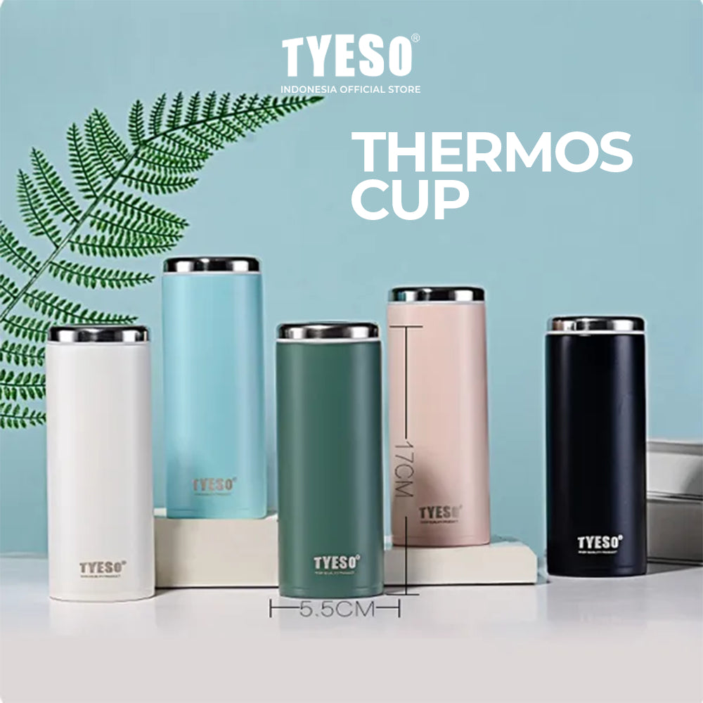 Tyeso  300 ML Flat lid thermos cup  Stainless Steel TS-8751B Double Vacuum Insulated