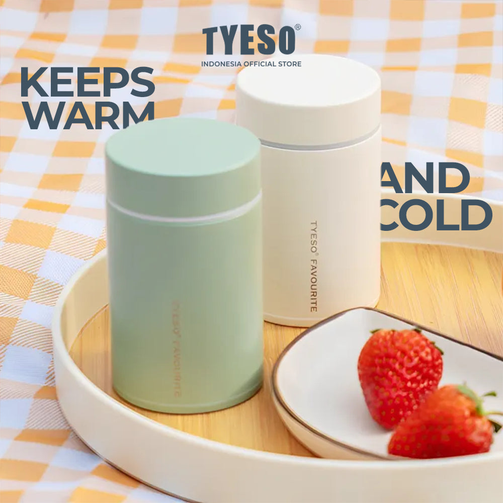 Food Jar TYESO 260ML  TS-8763A Stainless Steel -Wadah Tempat Penyimpanan Bekal Makanan Tahan Panas Dan Dingin