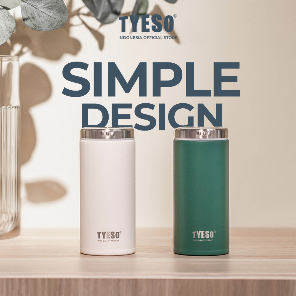 Tyeso  300 ML Flat lid thermos cup  Stainless Steel TS-8751B Double Vacuum Insulated