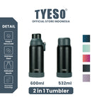 Tyeso Tumbler Termos 2 in 1 TS-8849 532/600ml Thermos Cup Vacuum Insulated Free Anti Slip