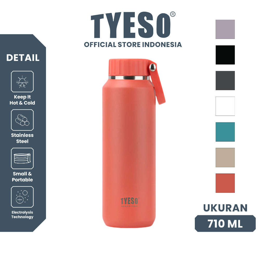 Tyeso Tumbler 710mL Botol Minum Sports TS-8756C  Portable Mug Vacuum Insulated Stainless Steel