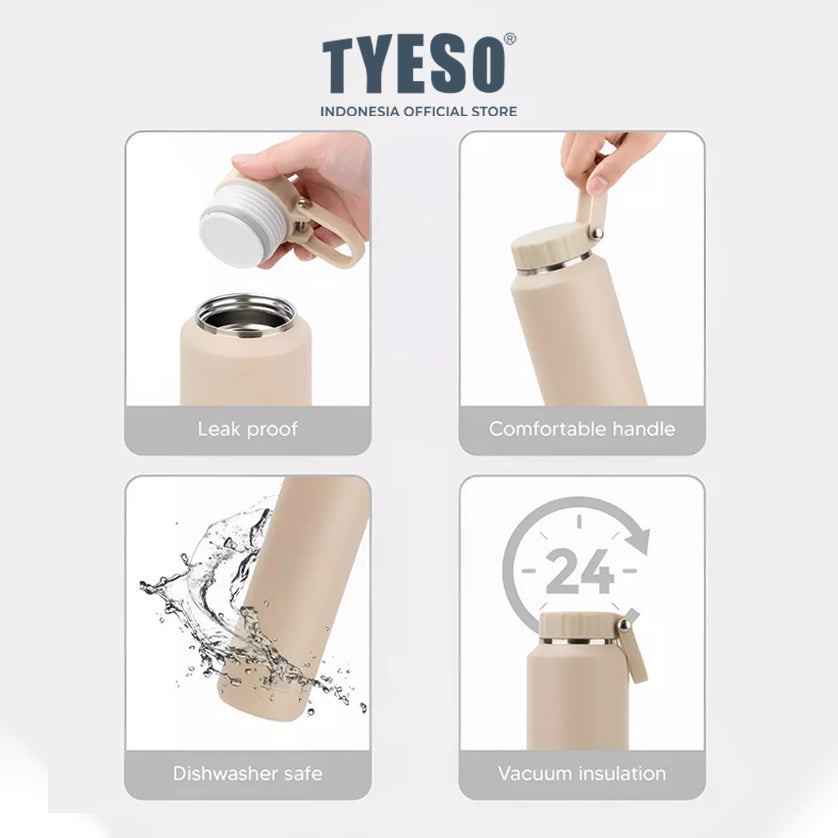 Tyeso Tumbler 500mL Botol Minum Sports TS-8755C Portable Mug Vacuum Insulated Stainless Steel