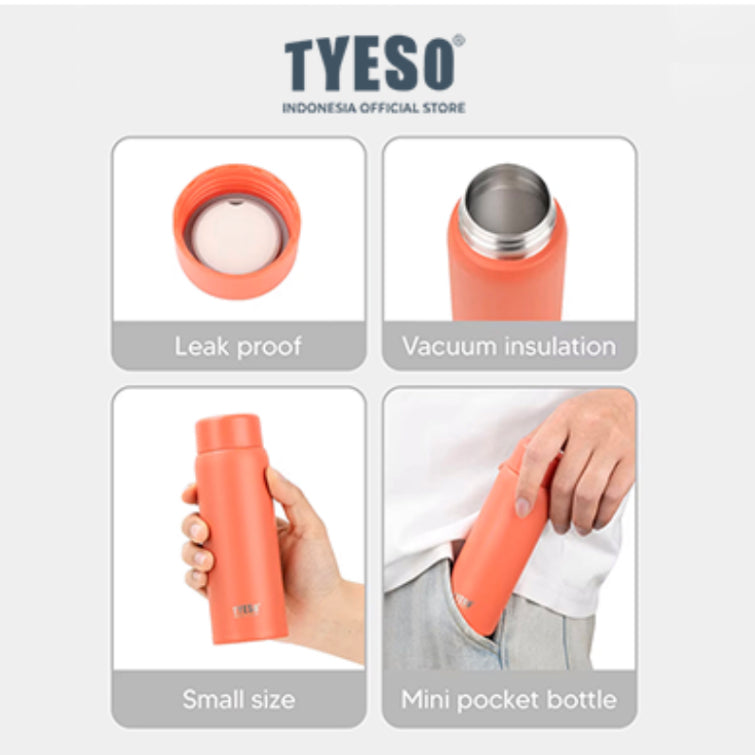 TYESO Tumbler Mini 200 ML TS-8716 Coffee Cup Vacuum Insulated Botol Minum Mug Kecil Lucu