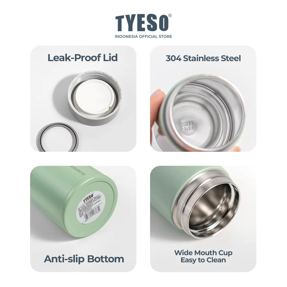 Food Jar TYESO 260ML  TS-8763A Stainless Steel -Wadah Tempat Penyimpanan Bekal Makanan Tahan Panas Dan Dingin