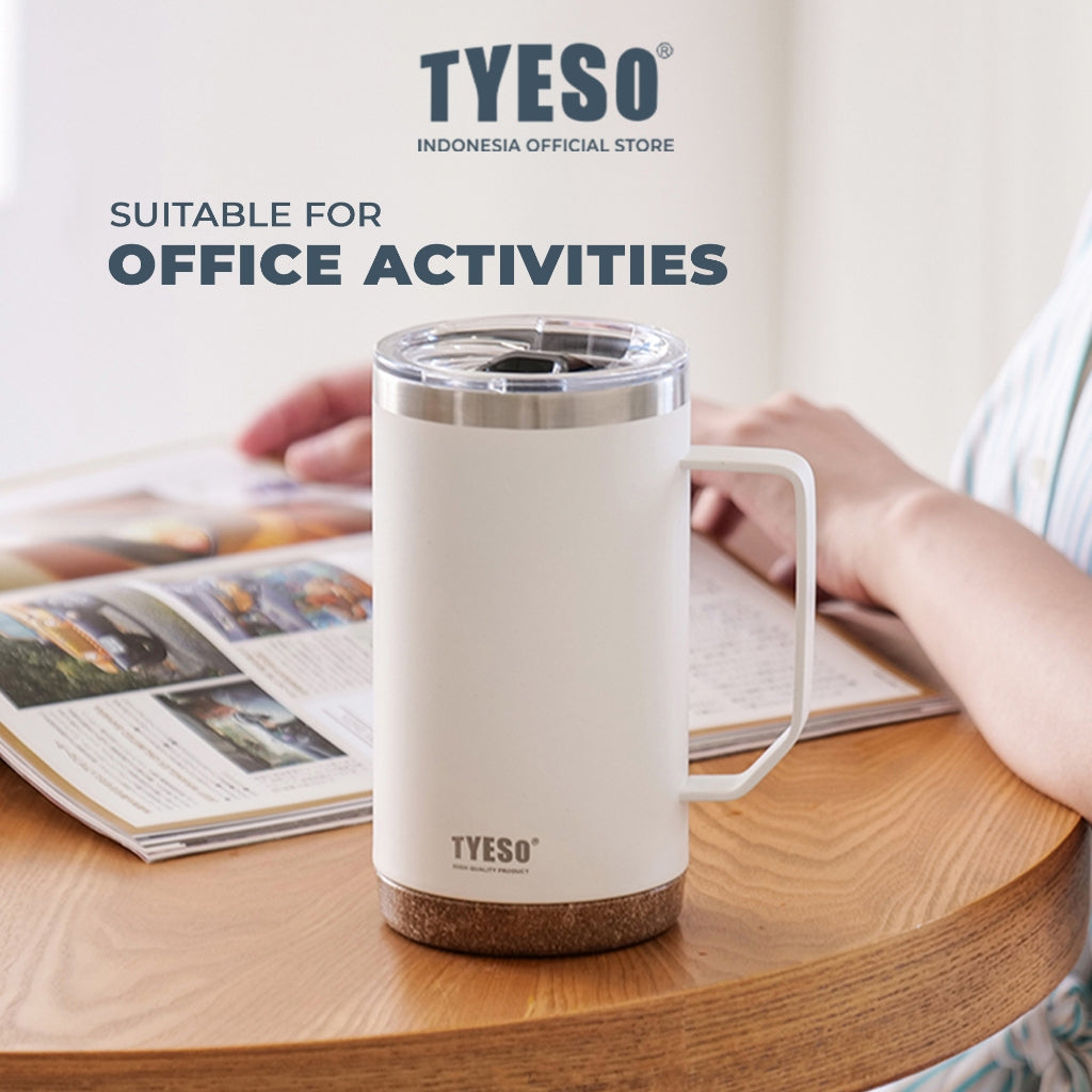 Tyeso Tumbler Gelas Mug 530ml TS-8836 Stainless Vacuum Insulated Anti Slip Tahan Panas Dingin