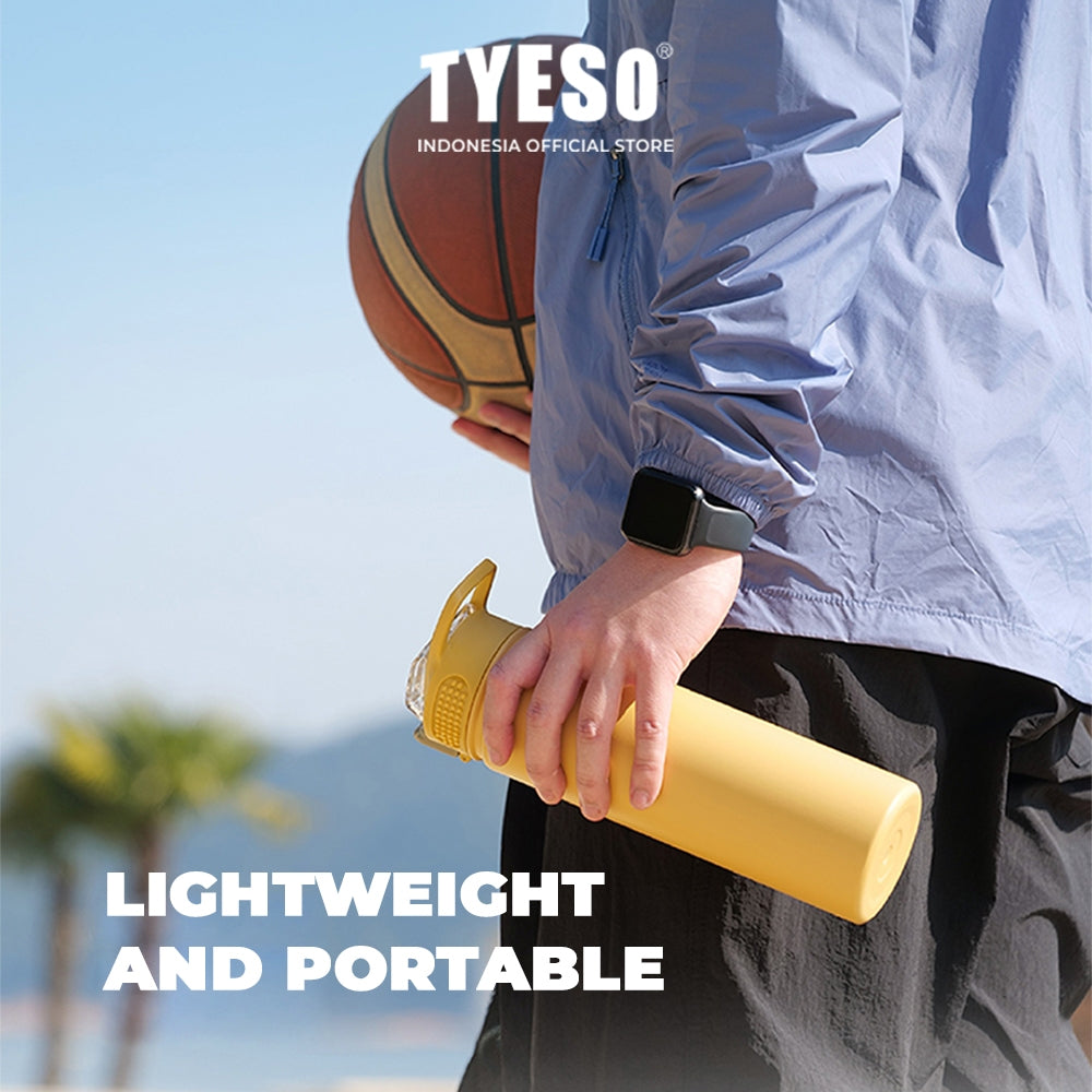 Tyeso Tumbler Botol Minum 600ml TS-8770C Stainless Steel Anti Tumpah Double Vacuum Insulated Sports