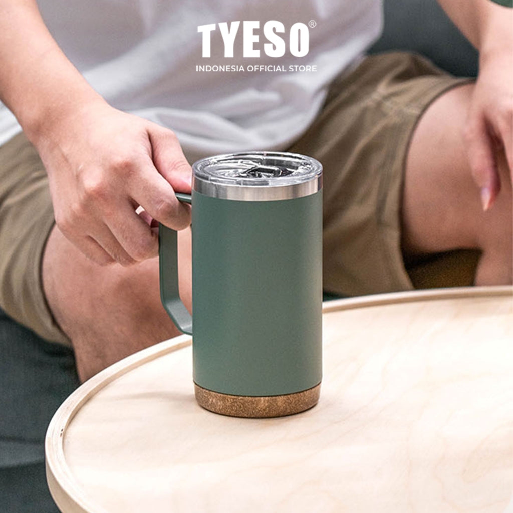 Tyeso Tumbler Gelas Mug 530ml TS-8836 Stainless Vacuum Insulated Anti Slip Tahan Panas Dingin