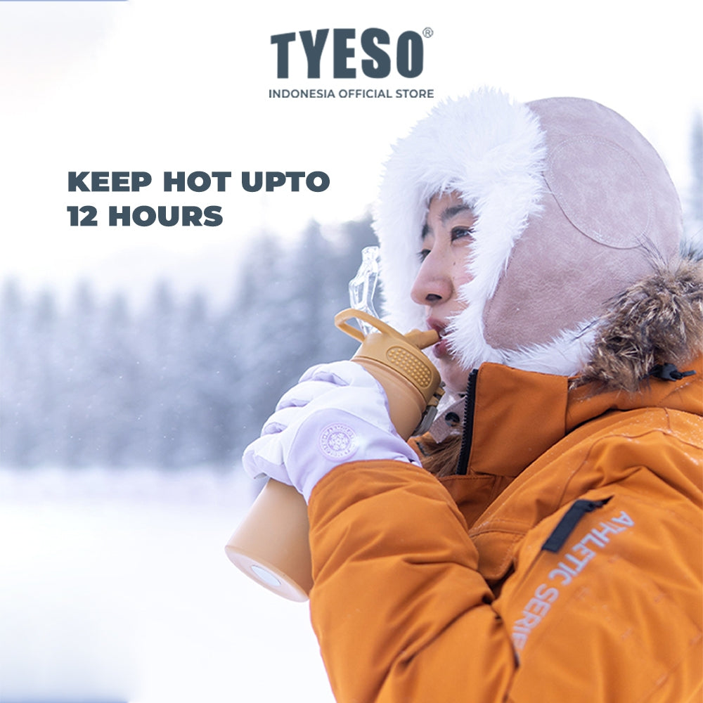 Tyeso Tumbler Botol Minum 600ml TS-8770C Stainless Steel Anti Tumpah Double Vacuum Insulated Sports