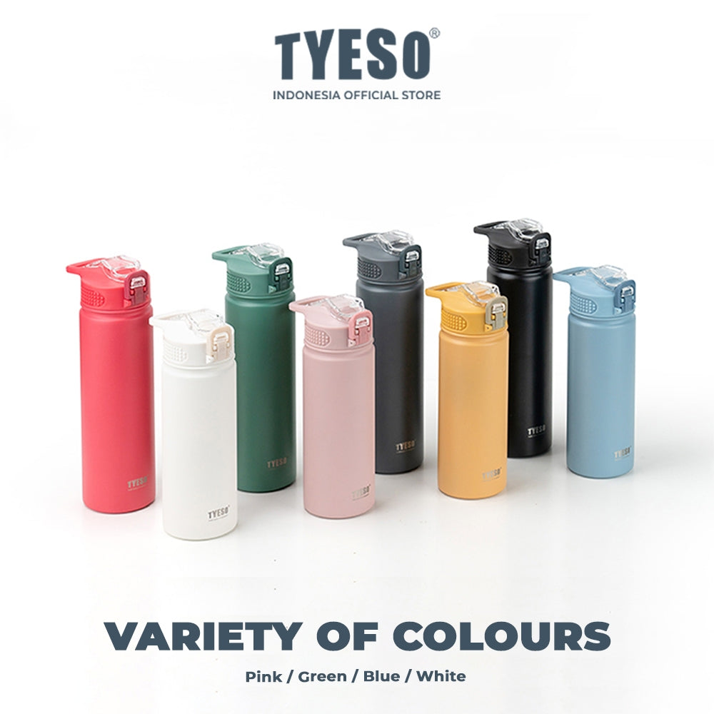 Tyeso Tumbler Botol Minum 600ml TS-8770C Stainless Steel Anti Tumpah Double Vacuum Insulated Sports