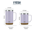 Tyeso Tumbler Gelas Mug 530ml TS-8836 Stainless Vacuum Insulated Anti Slip Tahan Panas Dingin