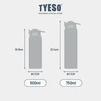 Tyeso Tumbler Botol Minum 600ml TS-8770C Stainless Steel Anti Tumpah Double Vacuum Insulated Sports