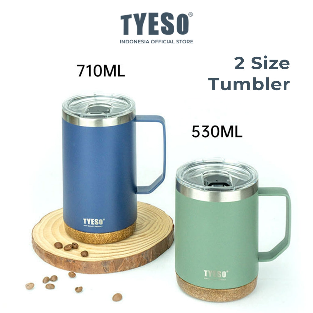 Tyeso Tumbler Gelas Mug 530ml TS-8836 Stainless Vacuum Insulated Anti Slip Tahan Panas Dingin