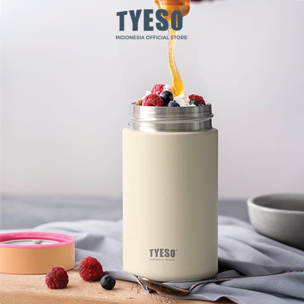 [Stainless Steel 316] Tyeso Wadah Bekal Makan Premium Anti Tumpah 300ml SUS316 TS-01040 Tahan Panas Dingin Kotak Makan Anak Kantor Estetik