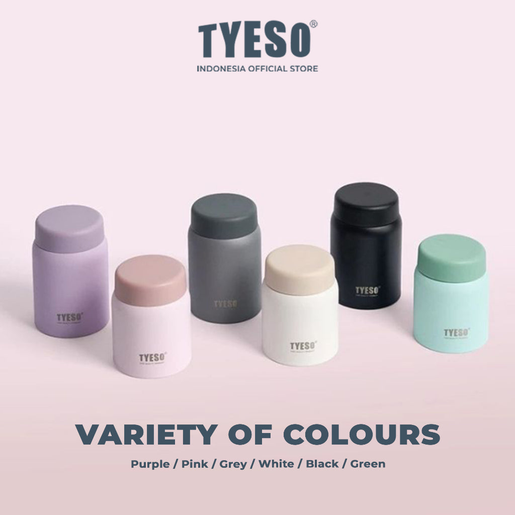 [Stainless Steel 316] Tyeso Wadah Bekal Makan Premium Anti Tumpah 280ml SUS316 TS-01042 Tahan Panas Dingin Kotak Makan Anak Kantor Estetik
