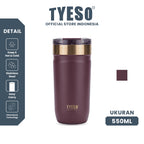 Tyeso Tumbler 550mL Leak Proof TS-01-01020 Plump Gold Silicone Handle Coffee Cup Portable BPA FREE FREE 18 Oz