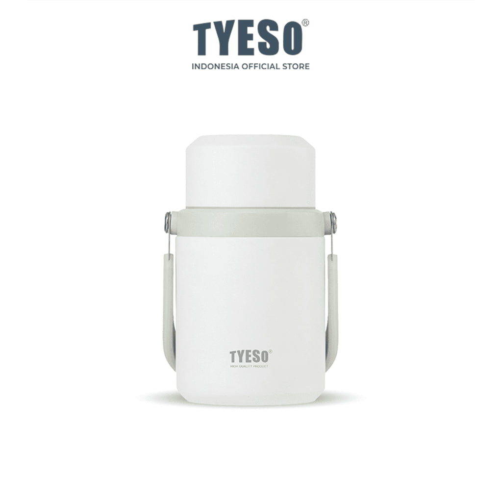 Tyeso Tavo Food Jar 710ml TS-02601 Wadah Makanan Vacuum Stainless SUS316 Panas Dingin Anti Bocor Gagang Lipat