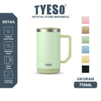 Tyeso CASK 710ml 2.0 Mug Kantor Stainless Steel Vacuum Insulated TS-02702 Tumbler Gagang Anti Panas