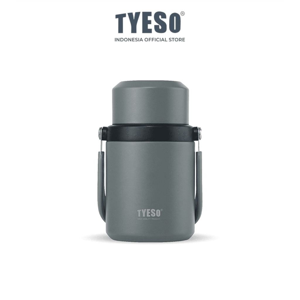 Tyeso Tavo Food Jar 710ml TS-02601 Wadah Makanan Vacuum Stainless SUS316 Panas Dingin Anti Bocor Gagang Lipat