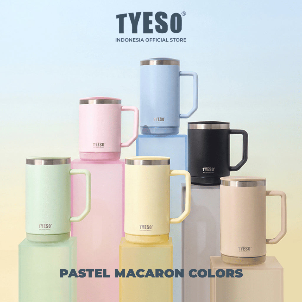Tyeso CASK 530ml 2.0 Mug Kantor Stainless Steel Vacuum Insulated TS-02701 Tumbler Gagang Anti Panas