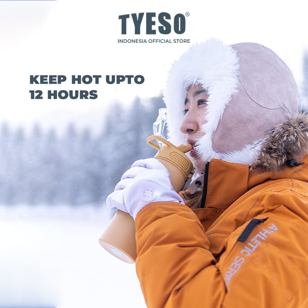 Tyeso Tumbler Botol Minum 600ml TS-01060 Stainless Steel Anti Tumpah Double Vacuum Insulated Sports