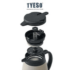 Tyeso TS-0102501 Haven home Vacuum Insulated Pot 1200ml Stainless Steel BPA FREE 20 Oz