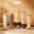 TYESO Botol Minum  Roam TS-01024 Tumbler Wildwood Petals 900ml 30 FL OZ - Stainless Steel Anti Bocor Sedotan Lipat Gagang Portable