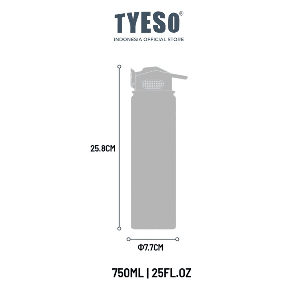 TYESO Botol Minum Wander 750ml 25oz TS -8771C Wildwood Petals - Stainless Steel 304 Double Wall Vacuum Leakproof BPA Free