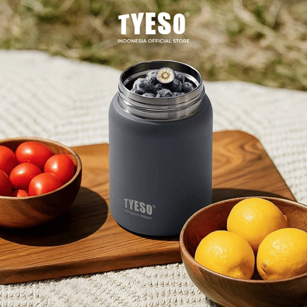 [Stainless Steel 316] Tyeso Wadah Bekal Makan Premium Anti Tumpah 280ml SUS316 TS-01042 Tahan Panas Dingin Kotak Makan Anak Kantor Estetik