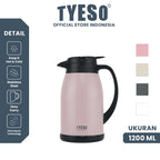 Tyeso TS-0102501 Haven home Vacuum Insulated Pot 1200ml Stainless Steel BPA FREE 20 Oz