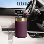 Tyeso Tumbler 550mL Leak Proof TS-01-01020 Plump Gold Silicone Handle Coffee Cup Portable BPA FREE FREE 18 Oz