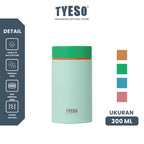 [Stainless Steel 316] Tyeso Wadah Bekal Makan Premium Anti Tumpah 300ml SUS316 TS-01040 Tahan Panas Dingin Kotak Makan Anak Kantor Estetik