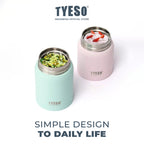 [Stainless Steel 316] Tyeso Wadah Bekal Makan Premium Anti Tumpah 220ml SUS316 TS-01041 Tahan Panas Dingin Kotak Makan Anak Kantor Estetik