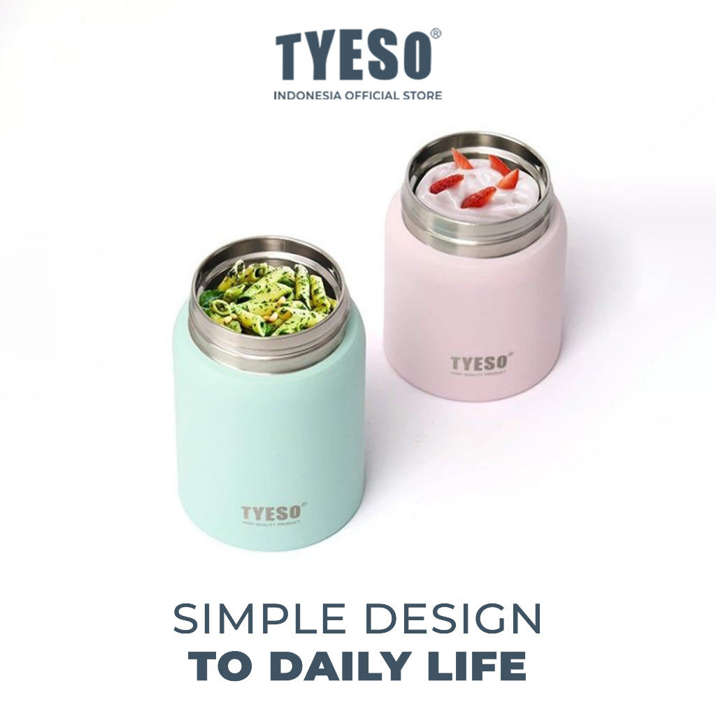 [Stainless Steel 316] Tyeso Wadah Bekal Makan Premium Anti Tumpah 220ml SUS316 TS-01041 Tahan Panas Dingin Kotak Makan Anak Kantor Estetik