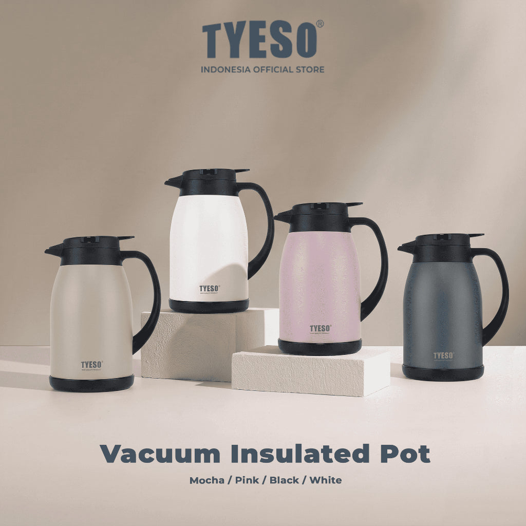 Tyeso TS-0102501 Haven home Vacuum Insulated Pot 1200ml Stainless Steel BPA FREE 20 Oz