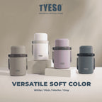 Tyeso Tavo Food Jar 710ml TS-02601 Wadah Makanan Vacuum Stainless SUS316 Panas Dingin Anti Bocor Gagang Lipat