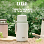 Tyeso Tavo Food Jar 1000ml TS-02602 Wadah Makanan Vacuum Stainless SUS316 Panas Dingin Anti Bocor Gagang Lipat