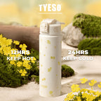 TYESO Botol Minum Wander 750ml 25oz TS -8771C Wildwood Petals - Stainless Steel 304 Double Wall Vacuum Leakproof BPA Free