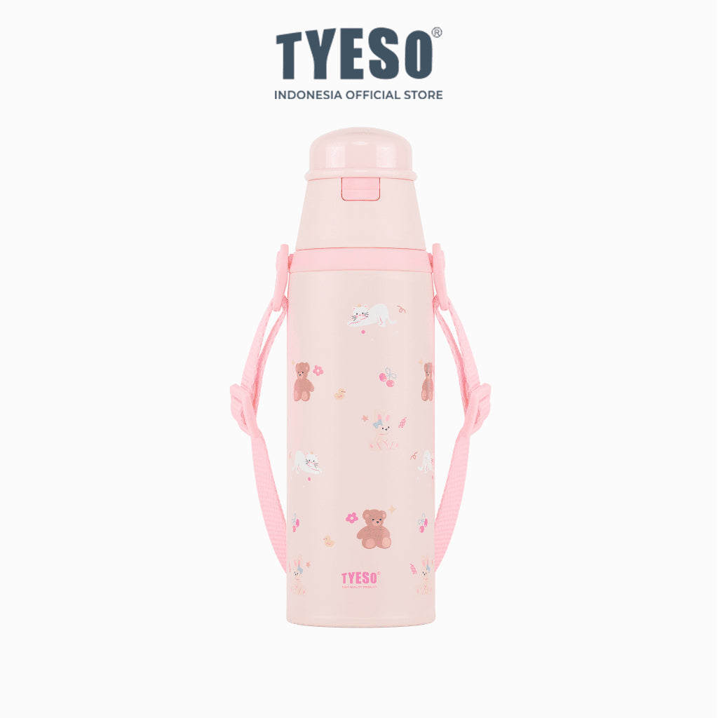 Tyeso TS-01-02804 Wonderland Vacum Insulated Kidz Bottle 470ml Stainless Steel BPA FREE 16 Oz