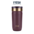 Tyeso Tumbler 550mL Leak Proof TS-01-01020 Plump Gold Silicone Handle Coffee Cup Portable BPA FREE FREE 18 Oz