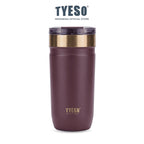 Tyeso Tumbler 550mL Leak Proof TS-01-01020 Plump Gold Silicone Handle Coffee Cup Portable BPA FREE FREE 18 Oz