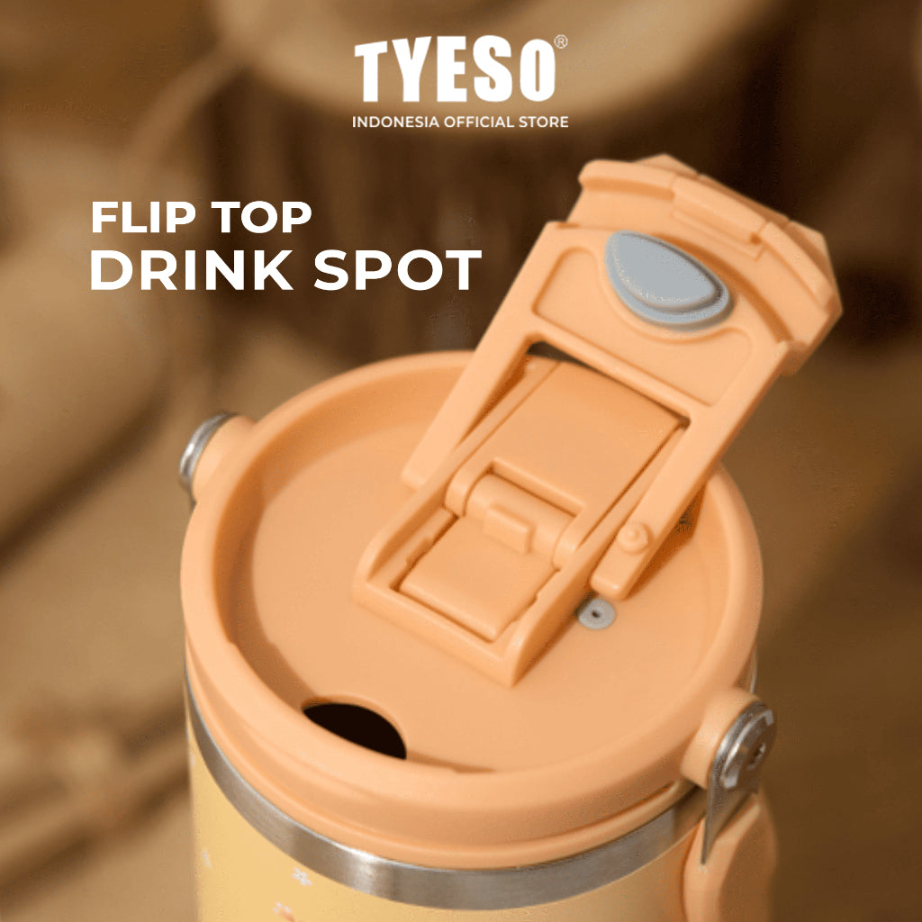 TYESO Botol Minum  Roam TS-01024 Tumbler Wildwood Petals 900ml 30 FL OZ - Stainless Steel Anti Bocor Sedotan Lipat Gagang Portable