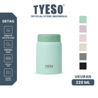 [Stainless Steel 316] Tyeso Wadah Bekal Makan Premium Anti Tumpah 220ml SUS316 TS-01041 Tahan Panas Dingin Kotak Makan Anak Kantor Estetik